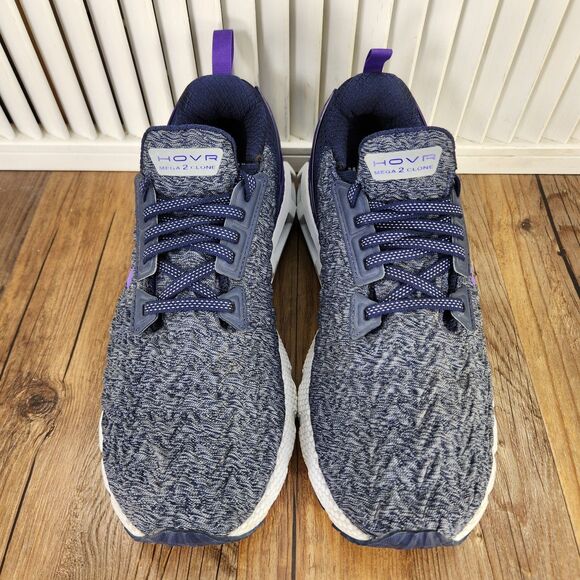 Under Armour HOVR Mega 2 Clone Womens 11 Midnight Navy Purple Zest Running Shoes - Picture 8 of 9
